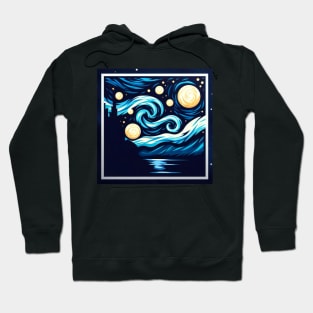 Modern Seaside Starry Night Hoodie